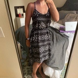 High-low patterned dress